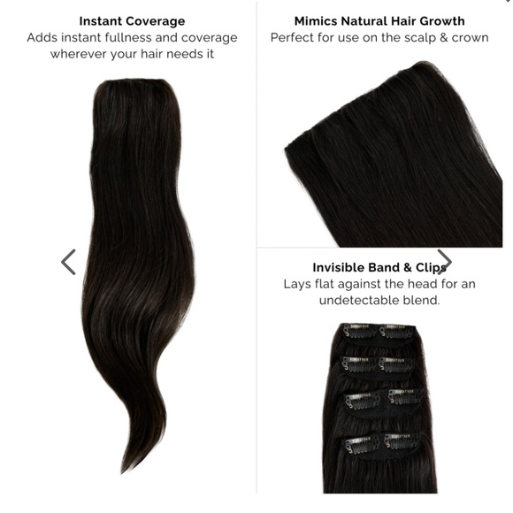 Clip-In Bombay Hair Extension (Off Black #1B)